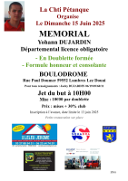 X2 Départemental - Mémorial Yohann DUJARDIN - Chti Pétanque